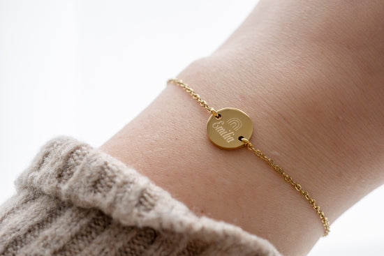 Armband mit Gravur Gold