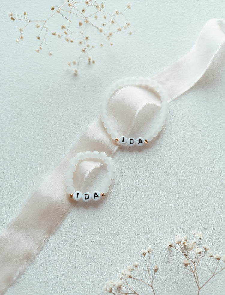 Babyarmband Geburt Geschenk Baby Geburtsarmband mit Name personalisiert Geburtskettchen Namensarmband Mädchen Junge Patentante Name