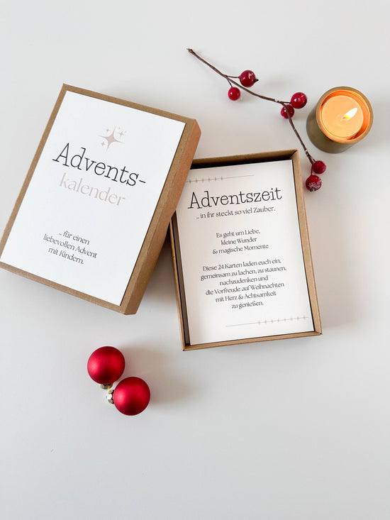 Adventskalender für Kinder, 24 Achtsamkeitskarten mit Affirmationen